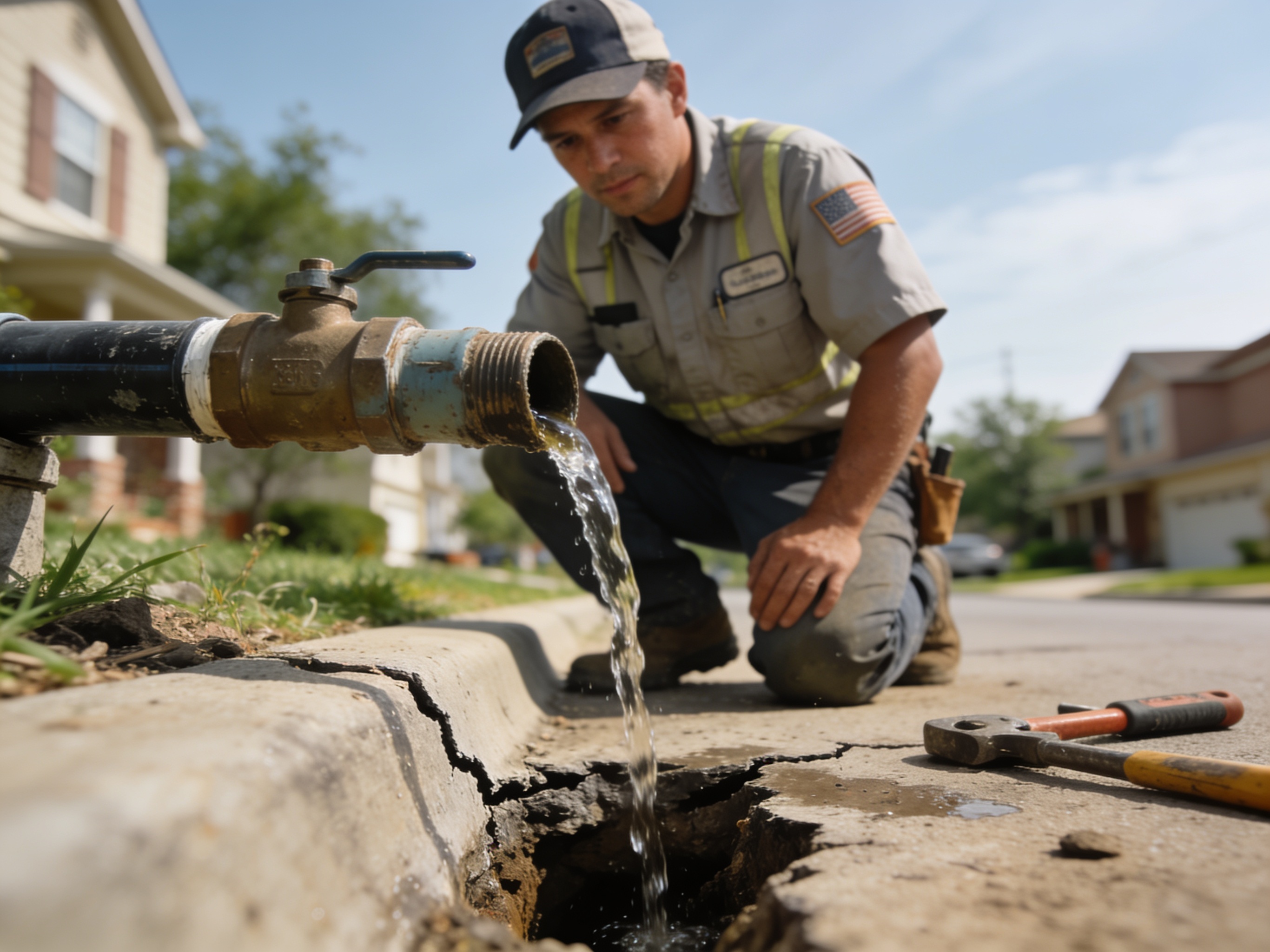 Low Water Pressure From a Damaged Water Line in The Colony, TX