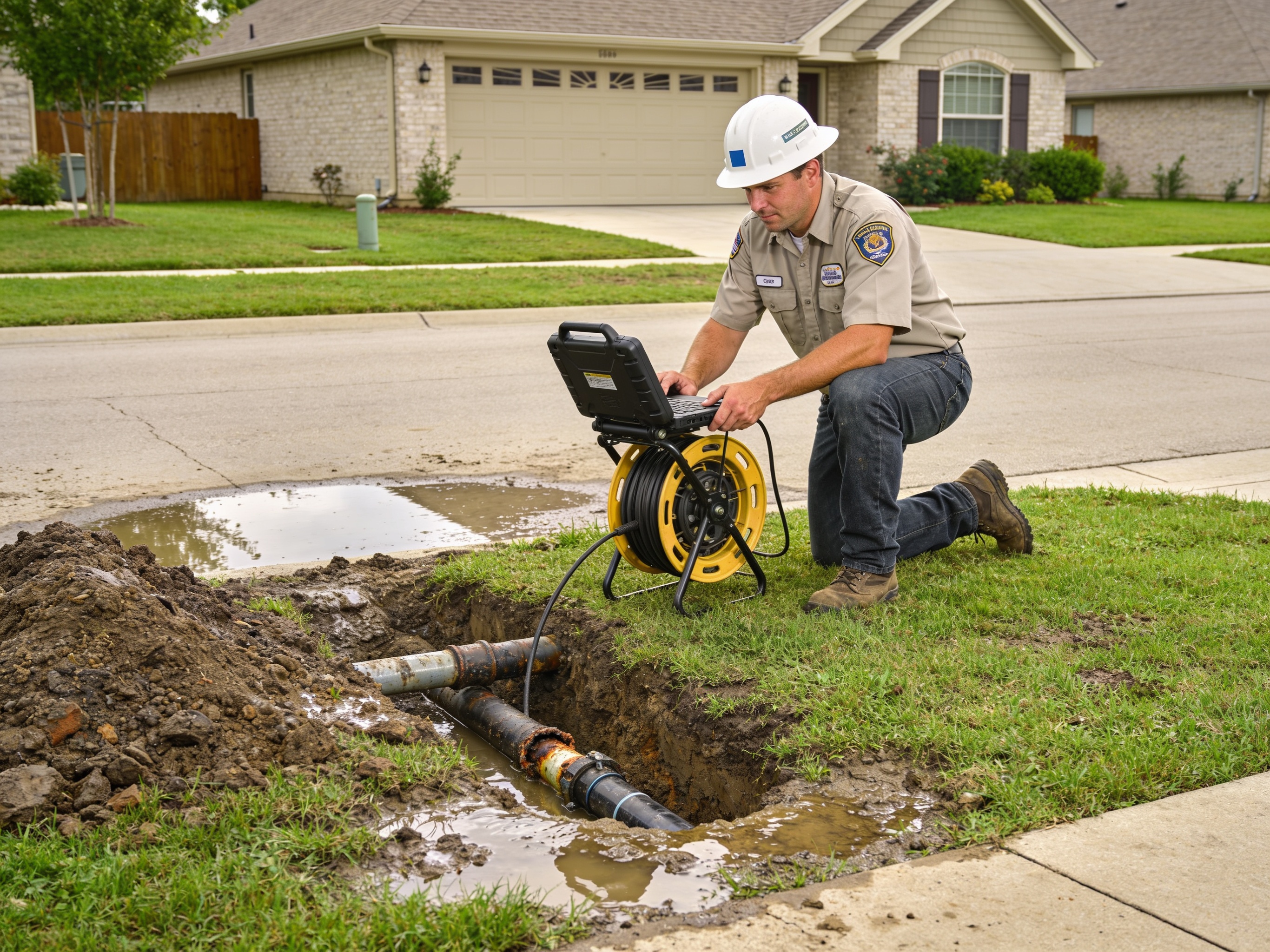 Underground Water Line Leak in The Colony, TX