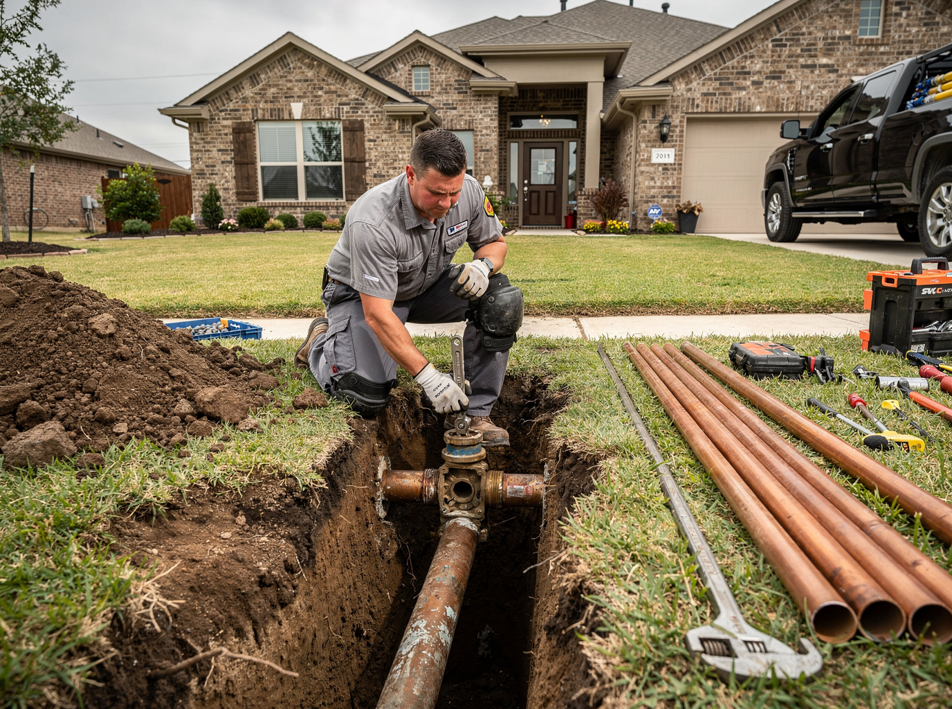 Water Line Replacement in The Colony, TX
